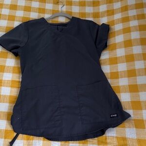 Grey's Anatomy Dark Gray Scrub Top